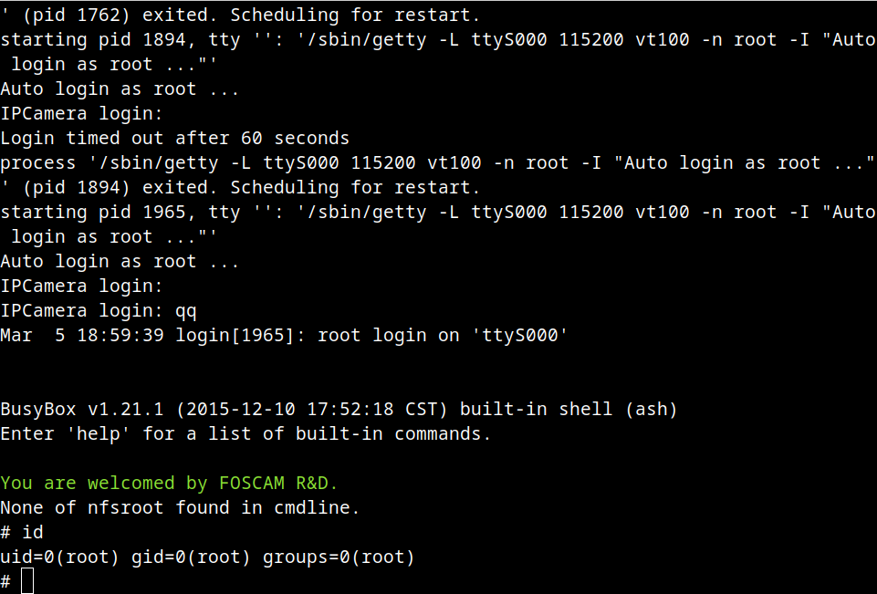 Foscam root unlocked